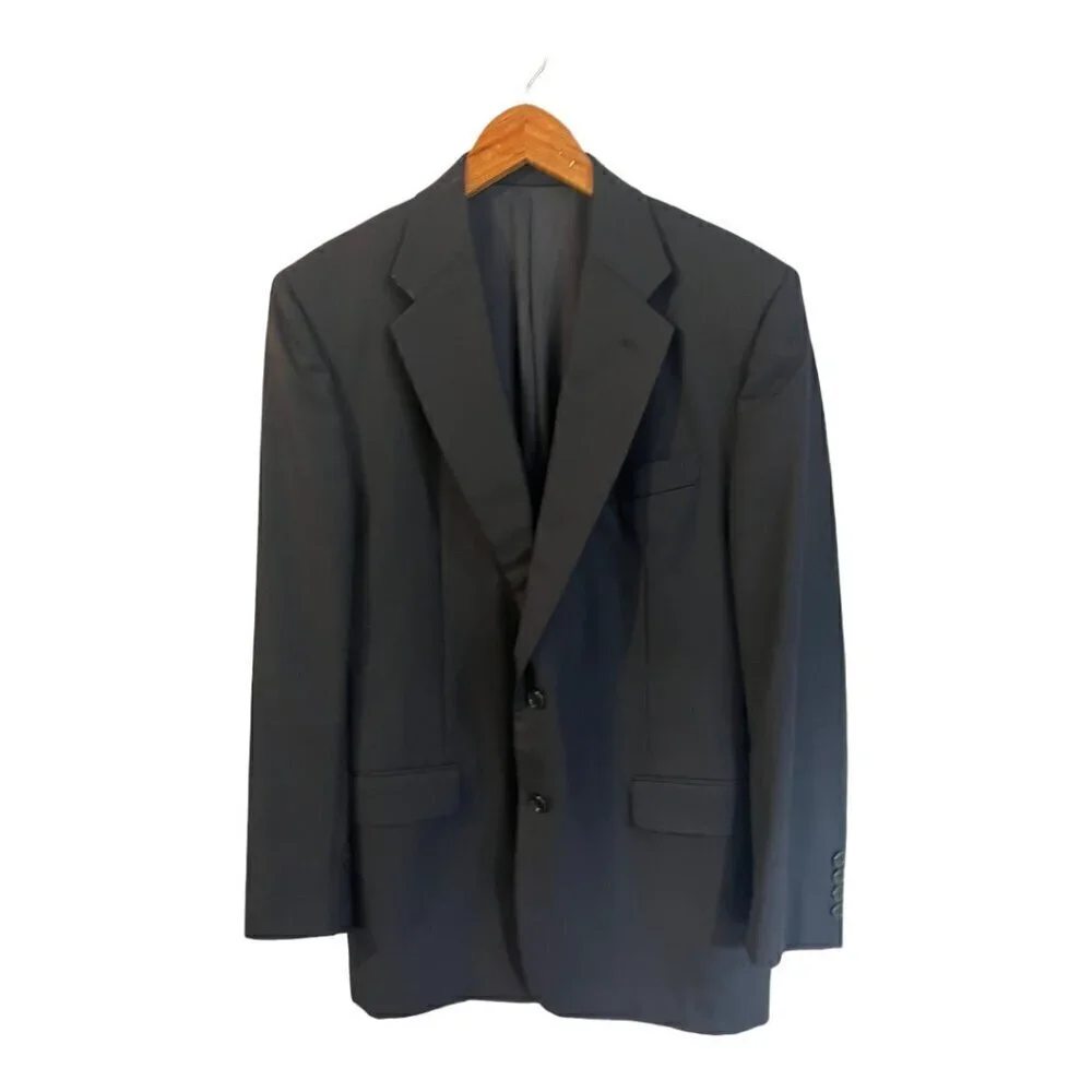 Hickey Freeman Loro Piana Tasmanian Super 130s Worsted Wool Blazer Suit